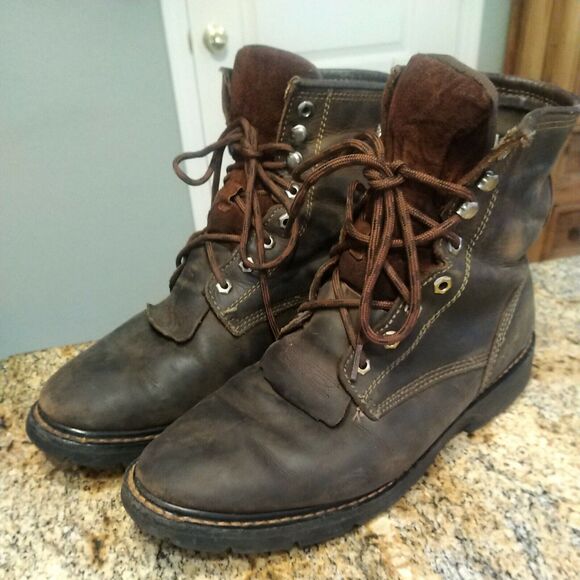 Cody James Mens Kiltie CWRR2 Brown Suede Lace Up Ankle Top Work Boots Size 11.5 - Picture 5 of 12